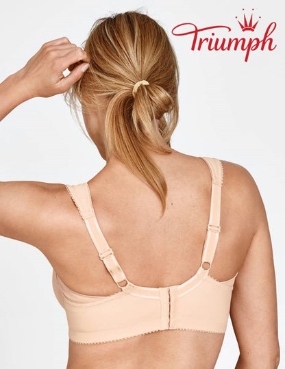 Komplet Triumph® 4-częściowy 🥰 Wygodny biustonosz wykonany z czystej bawełny, odpowiedni dla kobiet o większym biuście.