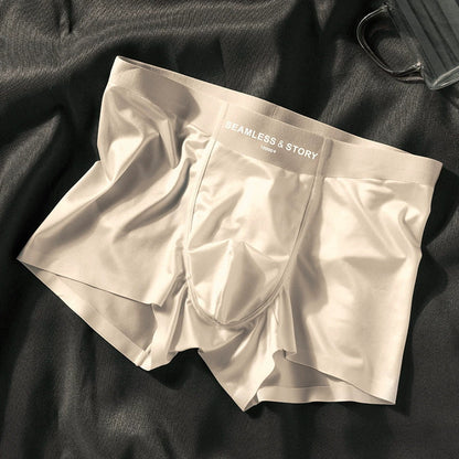 (3 szt.) Elegancka męska bielizna Ice Silk marki Mulberry Silk Antybakteryjne bokserki męskie