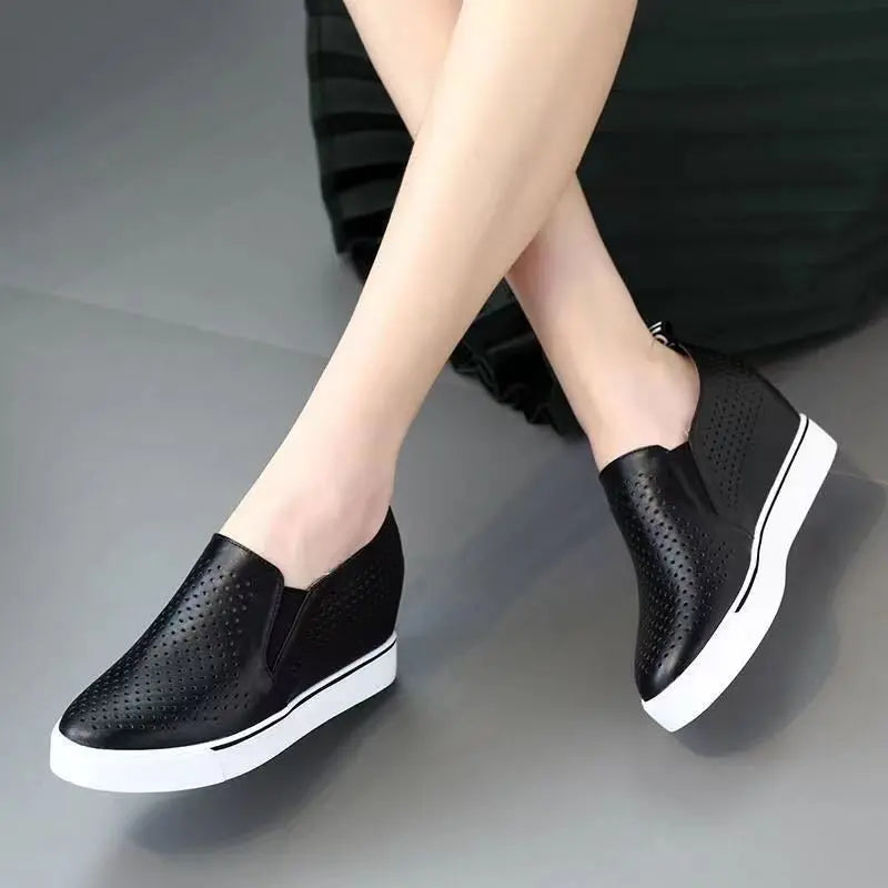 🔥【34-41】Lato 2025 Damskie buty na co dzień z miękkiej skóry i grubej podeszwy