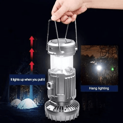 🔥2025 Gorąca wyprzedaż🔥🌿Przenośna lampa kempingowa LED z wentylatorem