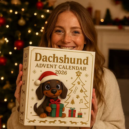 🎄🐾 Kalendarz adwentowy z jamnikiem na rok 2026 🐶✨