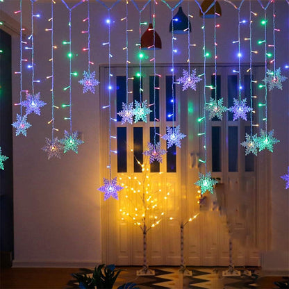 📢📢50% ZNIŻKI!!⏰⏰Światła LED na zasłony w kształcie płatków śniegu