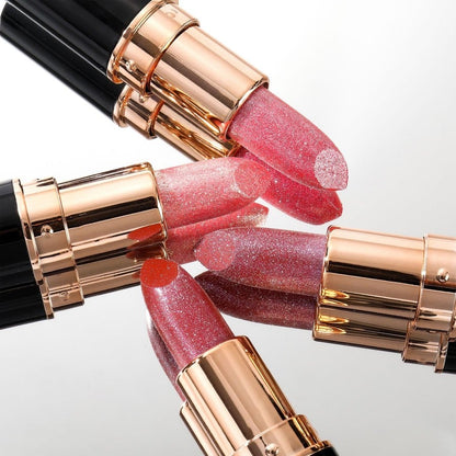 💥 Kup 1, a drugi dostaniesz gratis 💋 Błyszczyk do ust Diamond Lip Gloss Glitter Lipstick Waterproof 🥰🎁