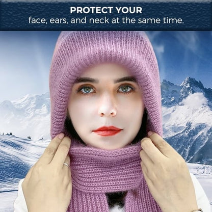 [Wyprzedaż zimowa⛄] Kompleksowa ochrona słuchu, wiatroszczelna czapka i szalik✨