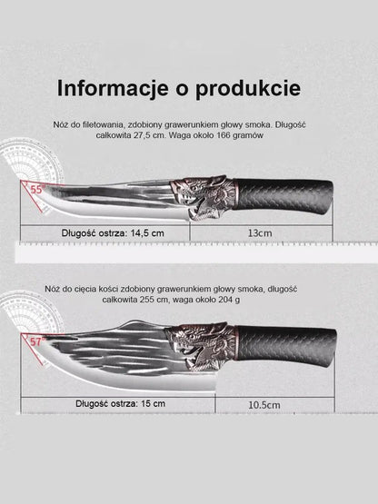 Profesjonalny zestaw noży do kości ze stali węglowej dla kuchni