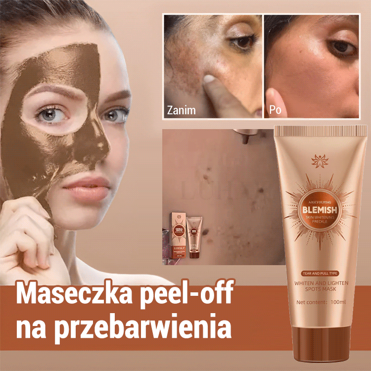 【Głęboko oczyszczająca, niepodrażniająca】Maseczka peel-off wybielająca odpowiednia dla skóry wrażliw