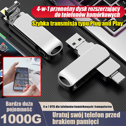 Mobilna pamięć USB 4 w 1 o dużej pojemności