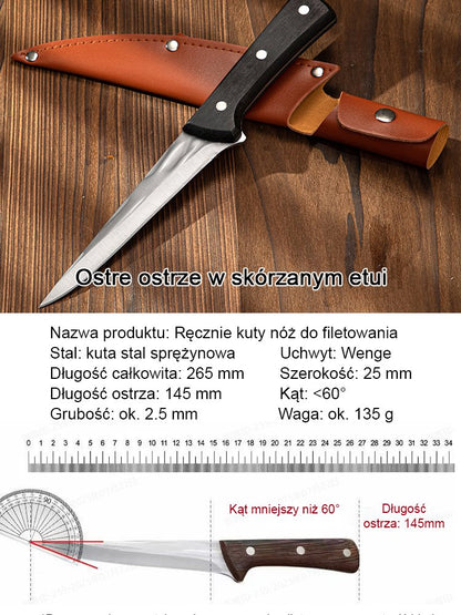 Ręcznie kuty nóż do filetowania-Długotrwała ostrość