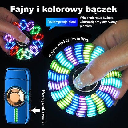【Wielokolorowe Efekty Świetlne】Metaliczna Inteligentna Zapalniczka Sterowana Głosem