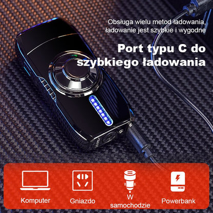 【Wielokolorowe Efekty Świetlne】Metaliczna Inteligentna Zapalniczka Sterowana Głosem