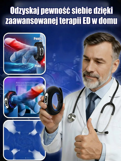 Pierścień masujący z wibracjami dla dorosłych opóźniający wytrysk.