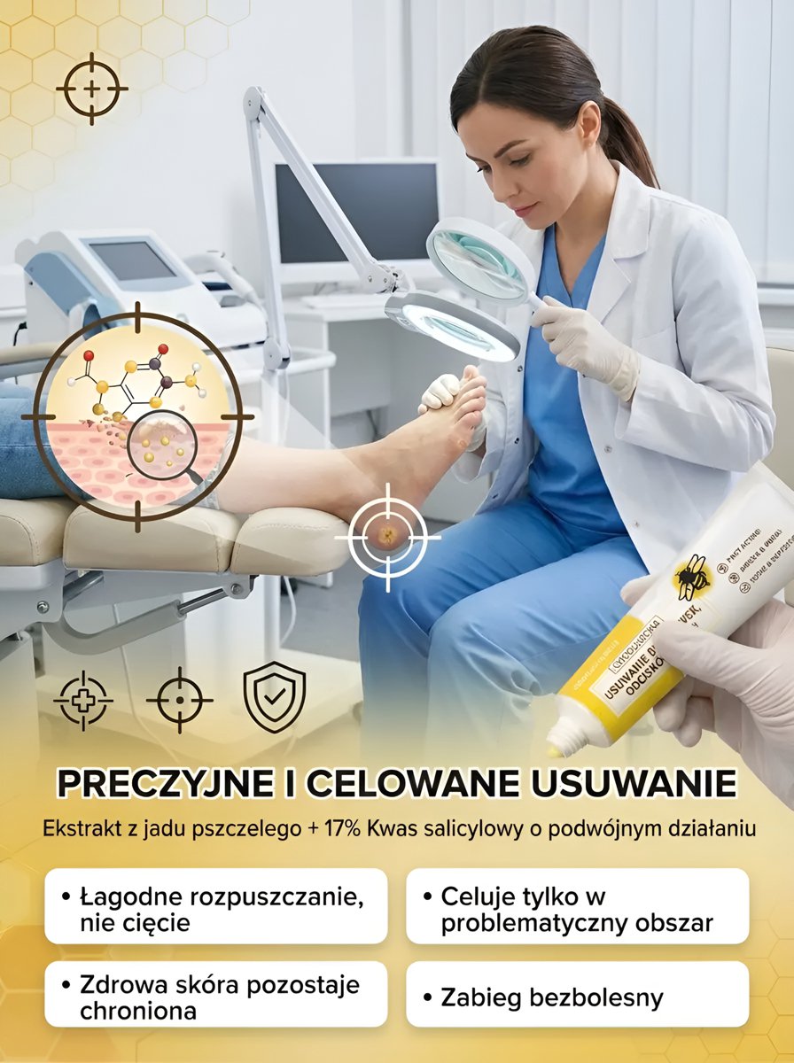 Krem do usuwania modzeli i odcisków z jadem pszczelim