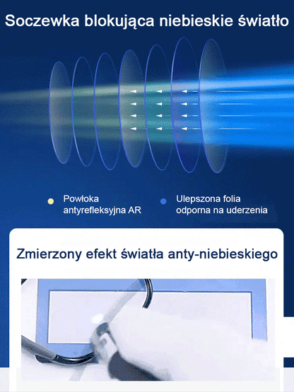 Ultralekkie i wygodne okulary do czytania blokujące niebieskie światło