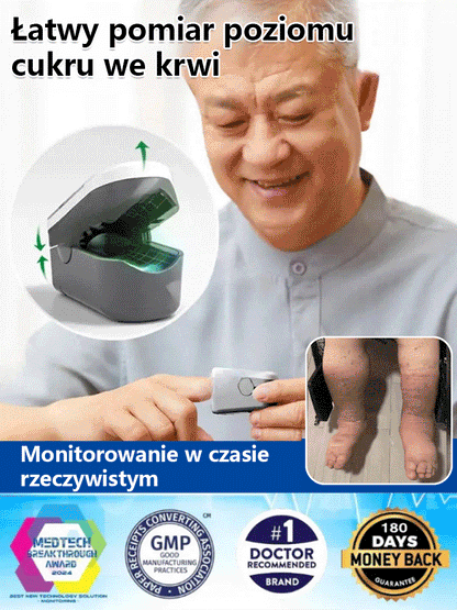 Miernik saturacji tlenu na końcówkach palców, certyfikowany przez FDA w USA
