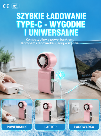Przenośny uniwersalny mini wentylator ręczny z chłodzeniem lodem