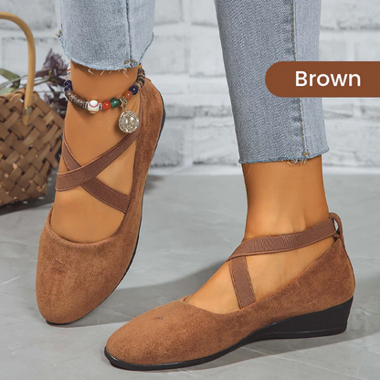 🌹-49% zniżki!! Eleganckie, jednokolorowe, elastyczne buty na niskim koturnie🩰