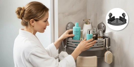 Trójkątny uchwyt prysznicowy z przyssawką