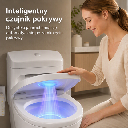 Bakterie na desce sedesowej są niewidoczne, ale niebezpieczne? – inteligentna lampa UVC do sterylizacji toalety – wypróbuj nowoczesną ochronę bez chemii. Na pobranie! 🦠