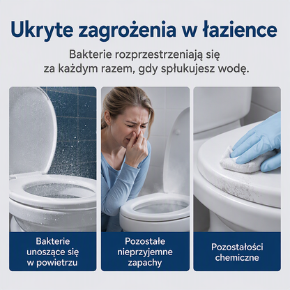 Bakterie na desce sedesowej są niewidoczne, ale niebezpieczne? – inteligentna lampa UVC do sterylizacji toalety – wypróbuj nowoczesną ochronę bez chemii. Na pobranie! 🦠