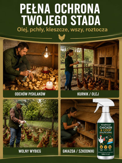 Specjalny spray dezynfekujący i odkażający do kurników
