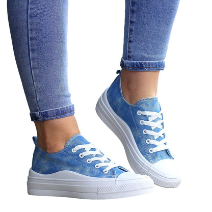 TRAMPKI DAMSKIE NA GRUBEJ PODESZWIE JEANS