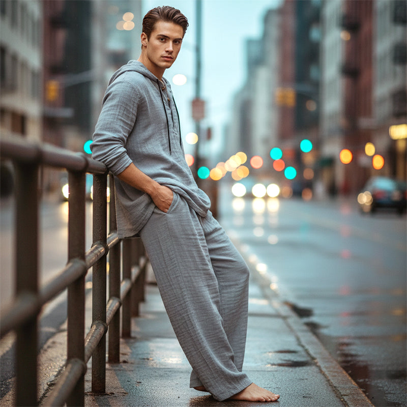 👕Męski Zestaw Bluza z Kapturem + Spodnie – Komfort, Styl i Wszechstronność