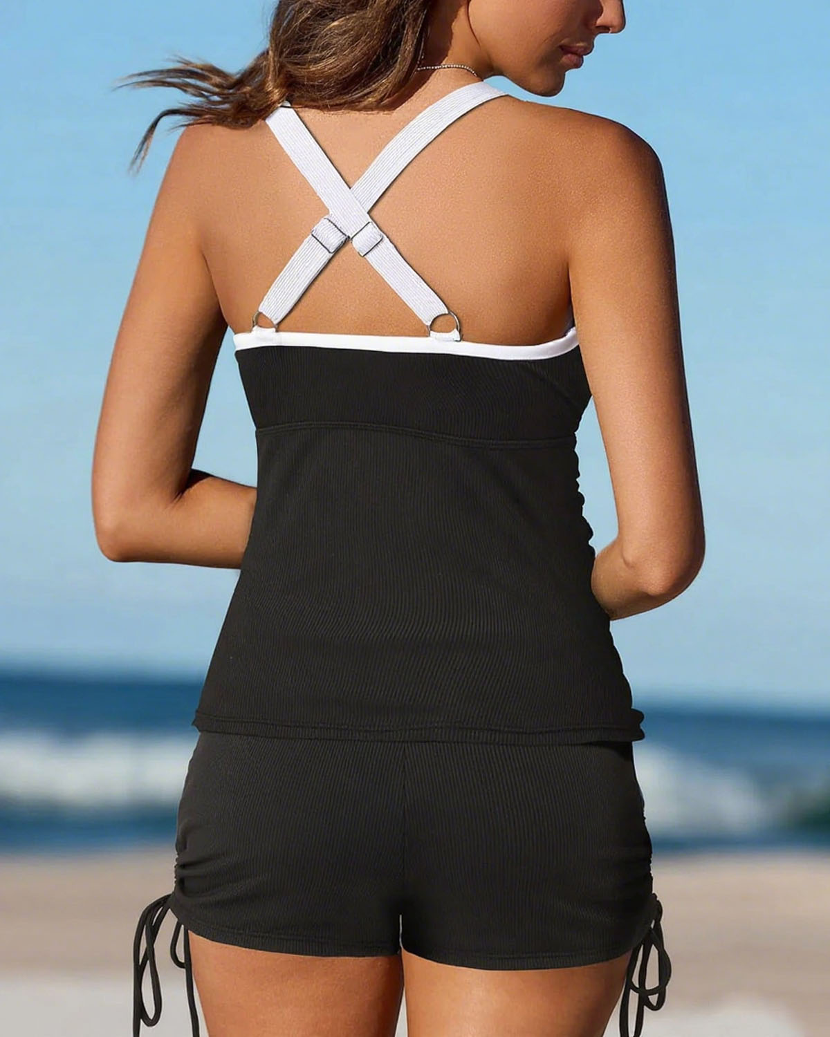 👙Dwuczęściowy komplet tankini modelujący brzuch