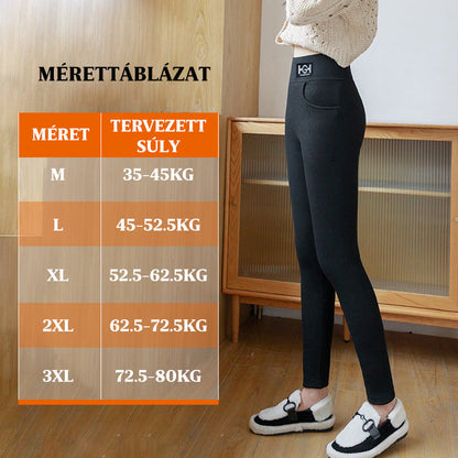 Modne damskie termiczne spodnie z kaszmiru skinny
