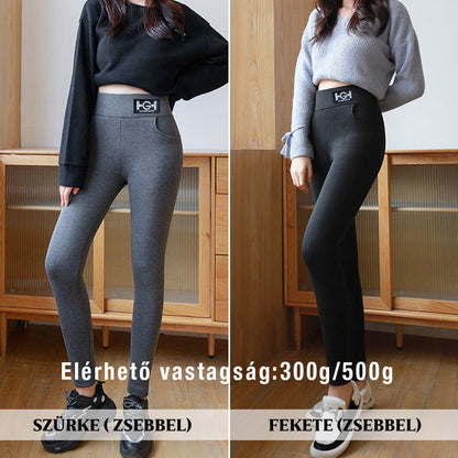 Modne damskie termiczne spodnie z kaszmiru skinny