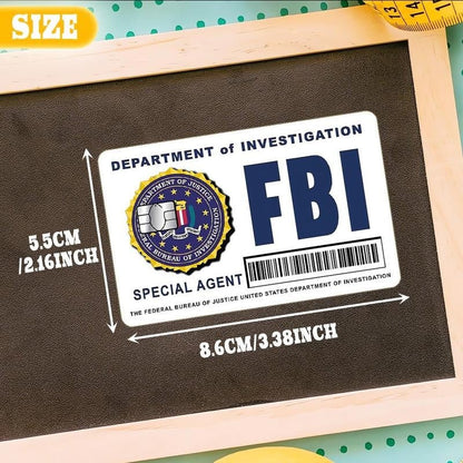 🔥Zestaw skórek kart tajnego agenta: wzory FBI/ICE • Naklejki do cosplayu i na prezenty