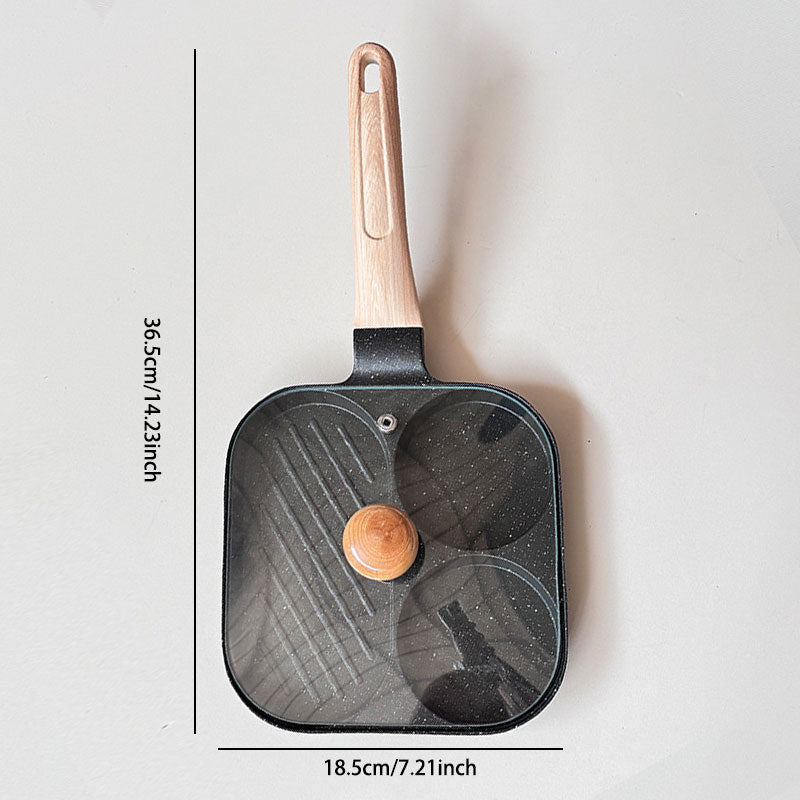 Patelnia śniadaniowa 3 w 1 – nieprzywierająca, równomiernie rozprowadzająca ciepło i oszczędzająca czas konstrukcja