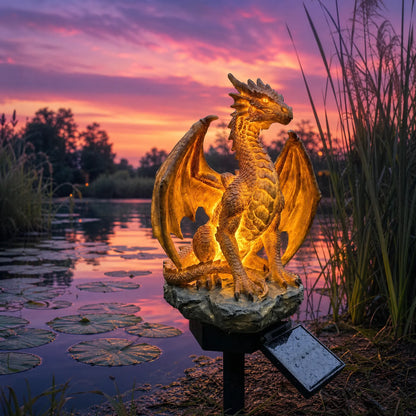 Lampa ogrodowa solarna Dragon's Legacy Golden Embers