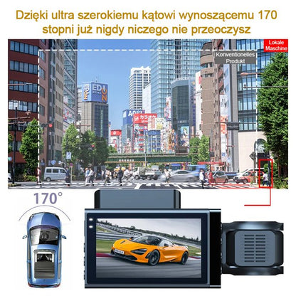HFH-Trzy nagrywanie wysokiej jakości wifi rejestrator jazdy