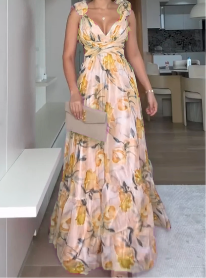 🍓Seksowna i elegancka plisowana sukienka z nadrukiem