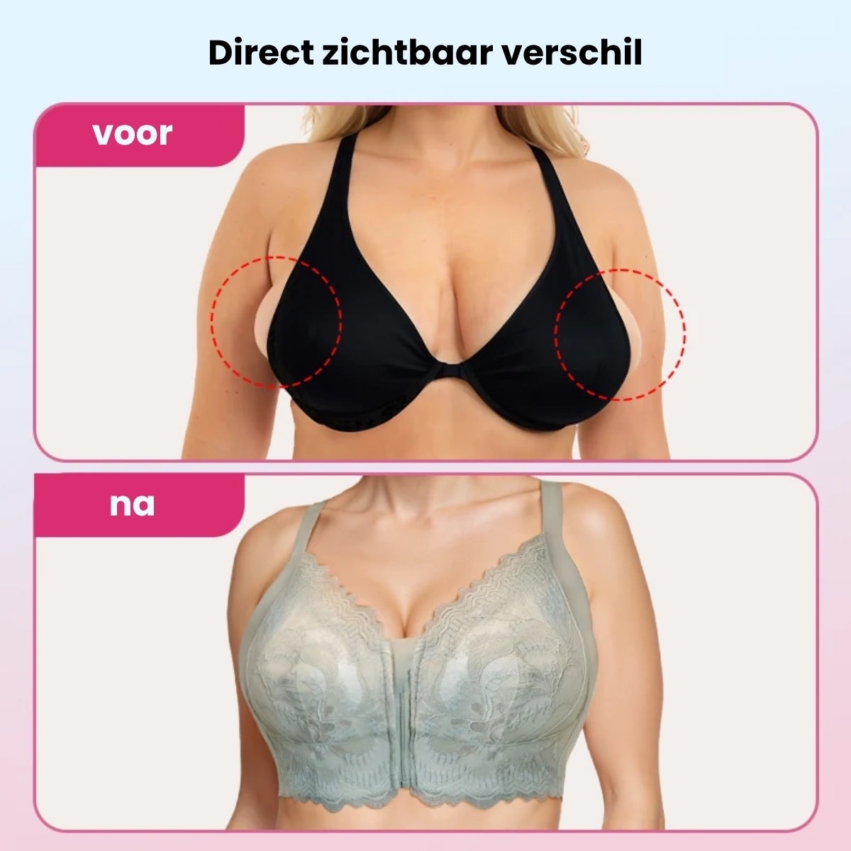 Biustonosz Comfort Zip | Biustonosz zapinany z przodu z technologią TrioLift