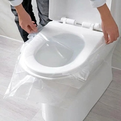 🛡️ Dla Twojego zdrowia! 🌿 Biodegradowalny, jednorazowy plastikowy ochraniacz na deskę sedesową 🥰