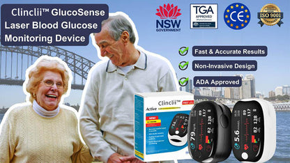 【🎁Oferta świąteczna🎄】Pulsoksymetr na palec GlucoSense z klipsem – wersja angielska (czterokolorowa dioda LED)