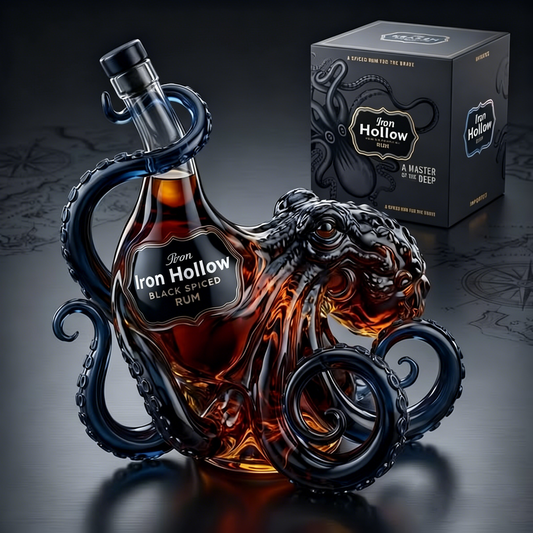 Butelka z ośmiornicą 3D Kraken Rum Edition