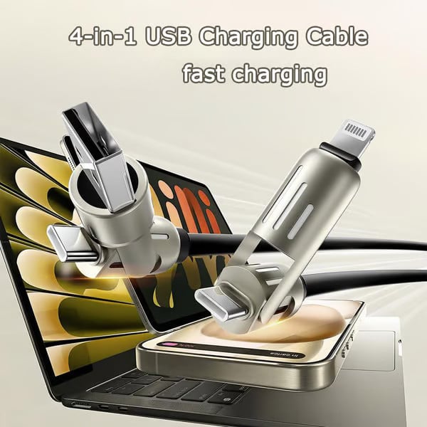 🔥Kabel do ładowania USB 4 w 1, szybkie ładowanie⚡