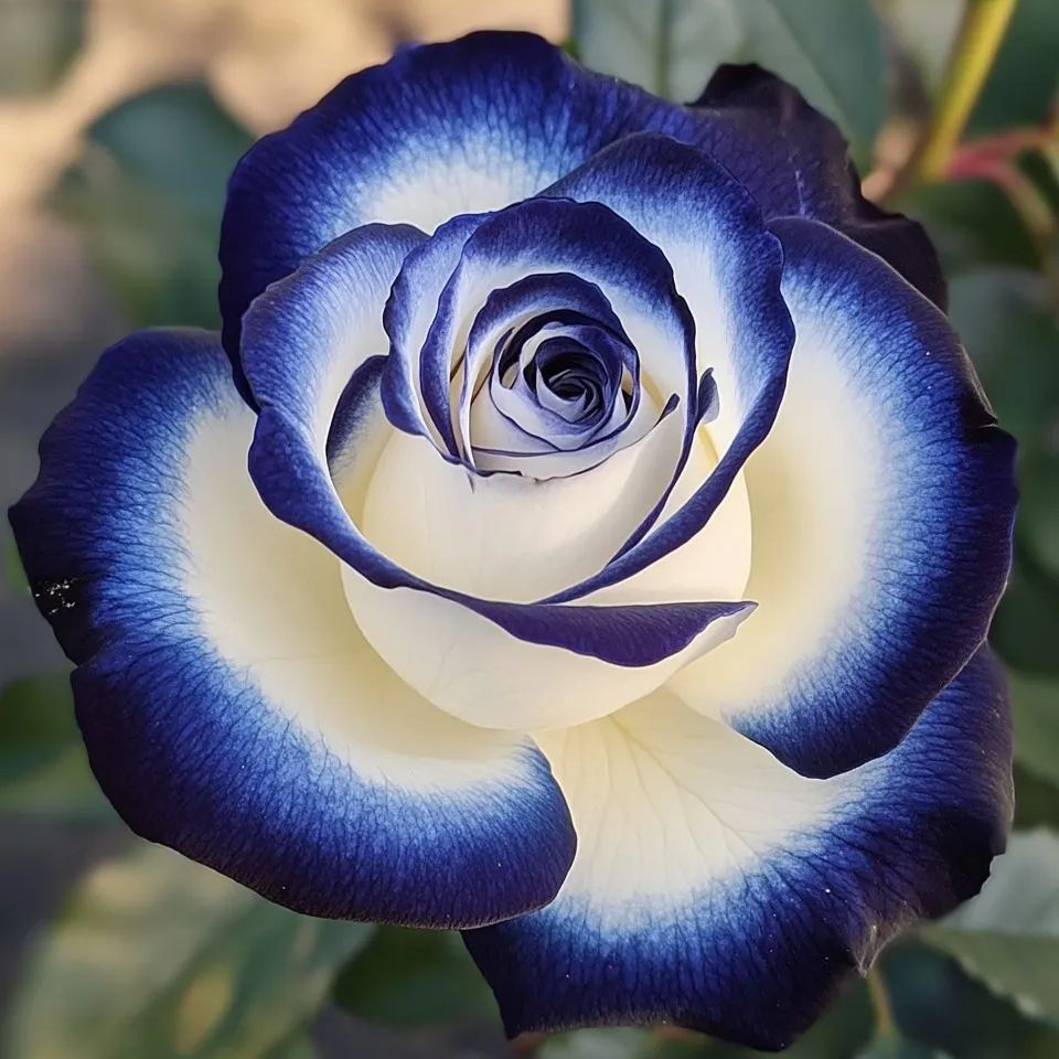 Rzadka róża Blue Moon 🌌 i wielokolorowa róża koronkowa 🌈🌹