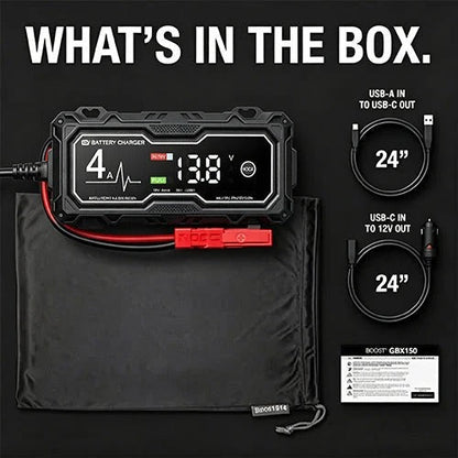 GBX155 4250A Rozrusznik awaryjny – 10 l benzyna/8 l olej napędowy, inteligentna ładowarka i powerbank