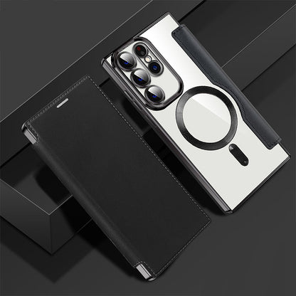 📱Nowe skórzane etui z klapką na telefon komórkowy Samsung