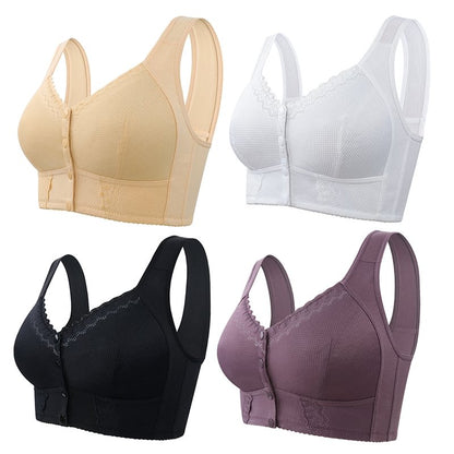 Oddychający biustonosz damski Plus Size zapinany z przodu【1+1 Bezpłatnie】