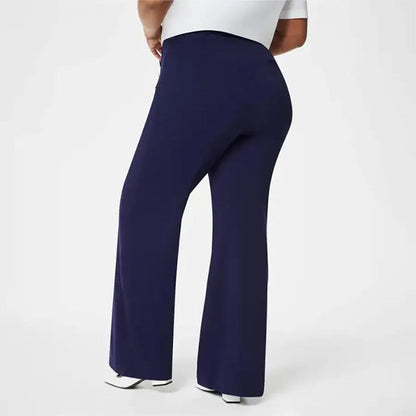 🔥 Damskie spodnie Plus Size z wysokim stanem i szerokimi nogawkami-TAB