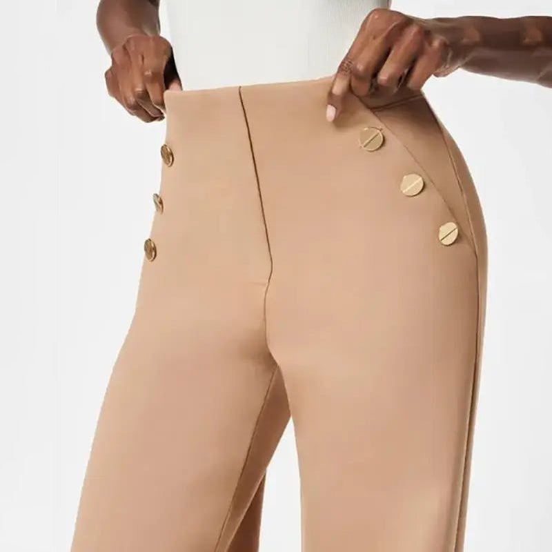 🔥 Damskie spodnie Plus Size z wysokim stanem i szerokimi nogawkami-TAB