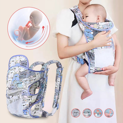 👶Wielofunkcyjne nosidełko dla dziecka mocowane na klatce piersiowej, z dwoma pasami naramiennymi