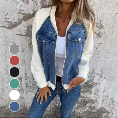 🔥Nowa modna damska kurtka z kreatywnym splotem denim