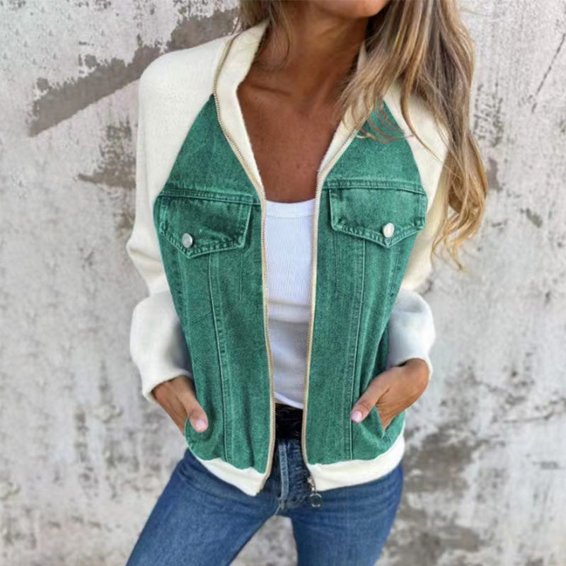 🔥Nowa modna damska kurtka z kreatywnym splotem denim