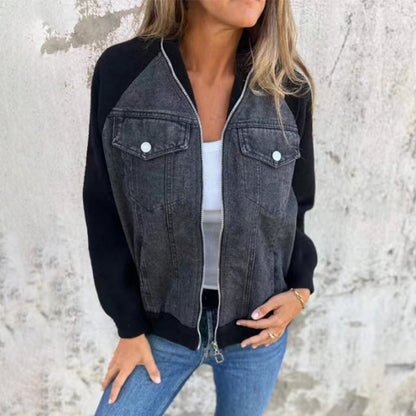🔥Nowa modna damska kurtka z kreatywnym splotem denim