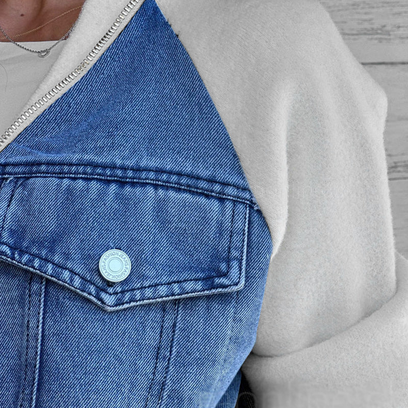 🔥Nowa modna damska kurtka z kreatywnym splotem denim